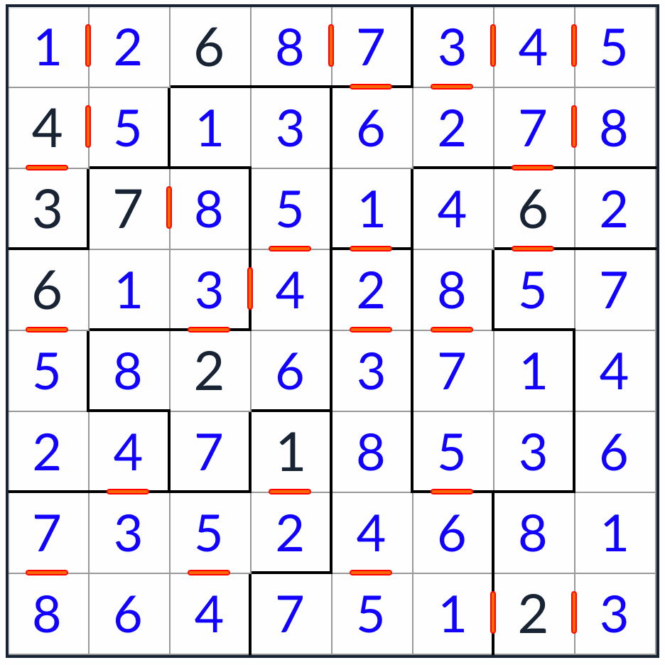 против нерегулярного последовательного решения Sudoku 8x8