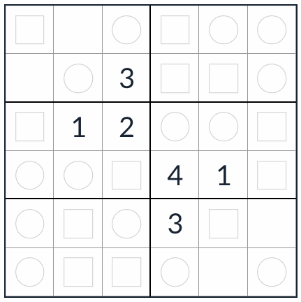 Антикинг ровный odd sudoku 6x6