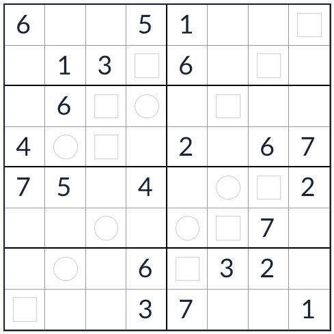 Антикинг ровный odd sudoku 8x8