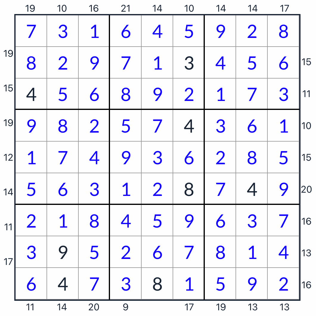 Anti-King Frame Sudoku Solution
