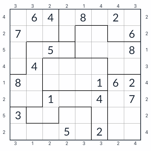Антизажек нерегулярного небоскреба Sudoku 8x8