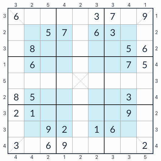 Гипер -диагональный небоскреб Sudoku