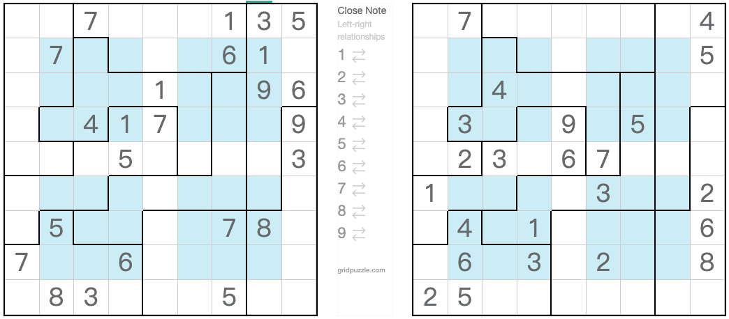 Twin, соответствующий Jigsaw Hyper Sudoku Вопрос