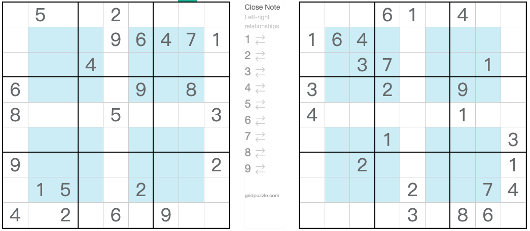 Twin, соответствующий анти-King Hyper Sudoku Вопрос