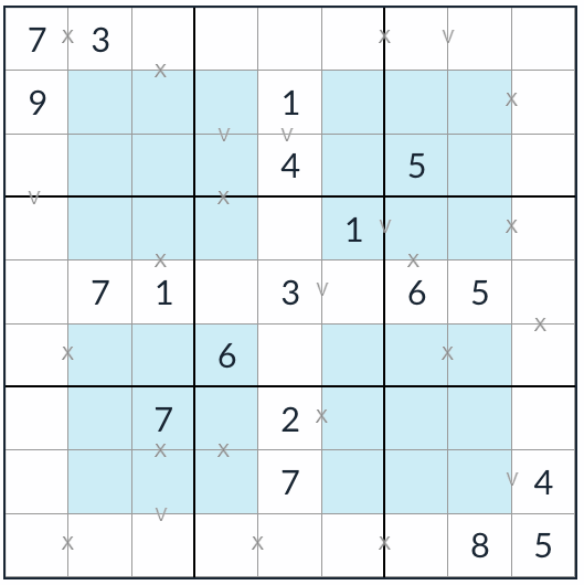 Анти-кинг гипер XV Sudoku