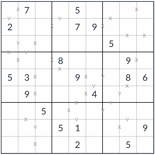 Анти-рыцарь XV Sudoku